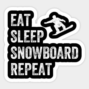 Eat sleep snowboard repeat Sticker